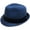Navy, variant on Unisex Cool Summer Panama Fedora Trilby Hat Short Brim, Navy, S/M