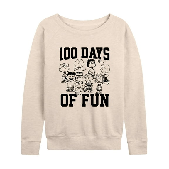 Peanuts - 100 Days Of Fun - Women's Lightweight French Terry Long Sleeve Shirt
