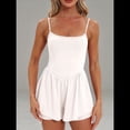 thumbnail image 4 of Mono de Verano Sin Mangas para Mujer, con Tirantes Finos y Doble Forro, Pantalones Cortos, Conjunto de una Pieza. XXL, 4 of 8