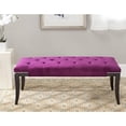 thumbnail image 4 of SAFAVIEH Gibbons Classic Glam Upholstered Bench w/ Nail Heads, Plum, 4 of 5