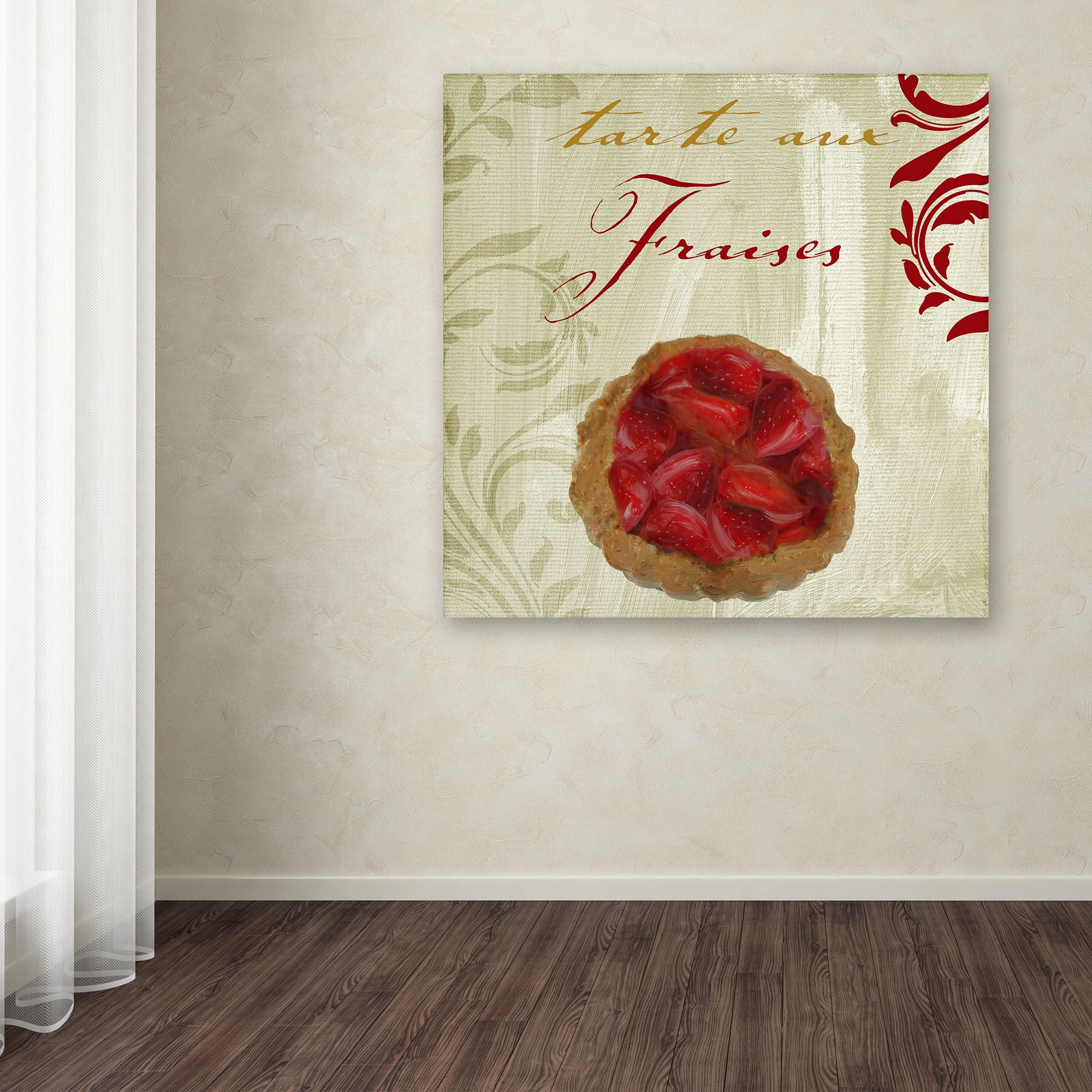 Trademark Fine Art "Tartes Francais, Strawberry" Canvas Art by Color Bakery