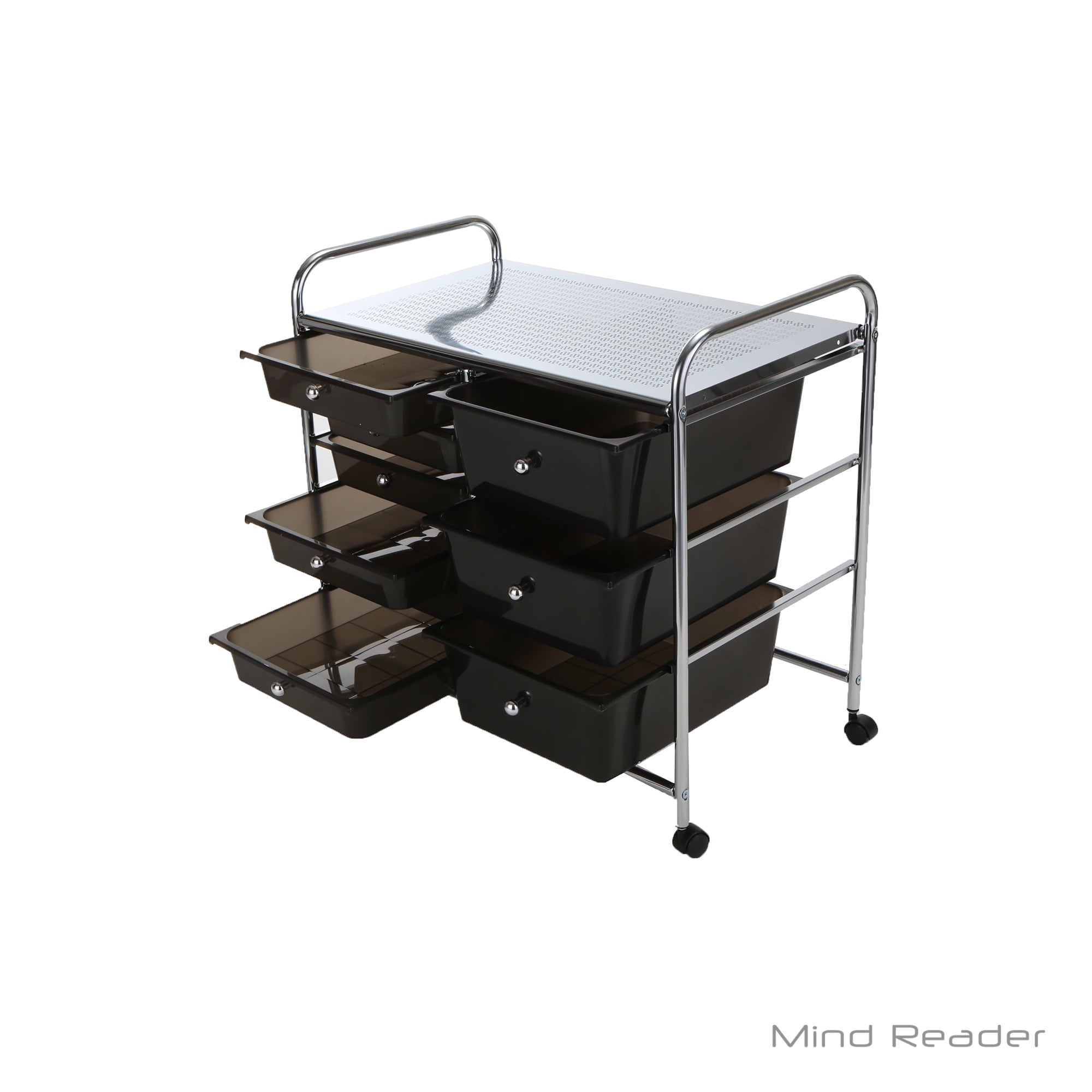 Mind Reader Storage Drawer Rolling Utility Cart 9 Drawer Organizer Black Walmart Com Walmart Com
