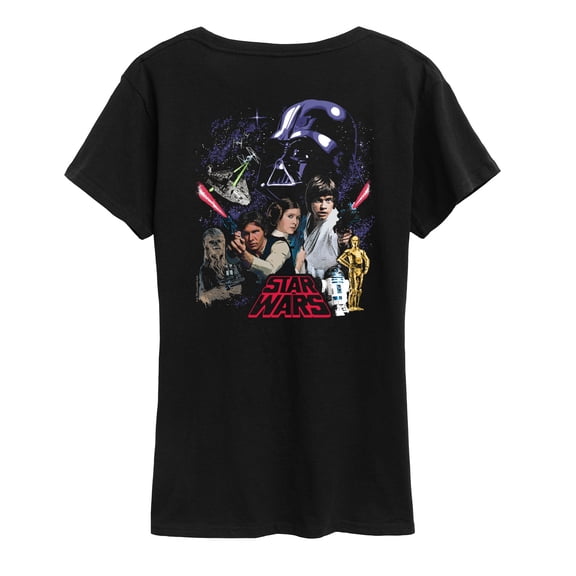 Star Wars - Luke Leia Han Collage - Women's Short Sleeve Classic Fit Tee
