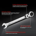thumbnail image 5 of Ratchet Wrench, 12mm Flex Head Ratcheting Wrench, CR-V Anti-slip Labor-saving, 2 in1 Industrial Wrench, Mechanic Automotive Tools, 5 of 14