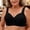 Black, variant on Women's Leaf-Lace Wireless Bra, V-Neck & Adjustable Wide Straps with Tassel Charm, Supportive for Errands and Outings Khaki 46
