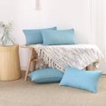 thumbnail image 2 of Deconovo Fundas de cojines decorativas - Juego of 4 Soft Linen Cushion Covers, Machine Washable Pillowcases for Sofa, Coral Green, 12x20 Inch, 2 of 7
