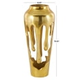 thumbnail image 4 of DecMode 19" Abstract Drip Gold Aluminum Metal Vase with Melting Designed Body, 4 of 14