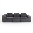 thumbnail image 5 of Demi Bonn 111" Modular Sectional Sofa Couchesk, Corduroy 3 Seat Couch Memory Foam Couches for Living Room, Cloud Couch, Gray, 5 of 14