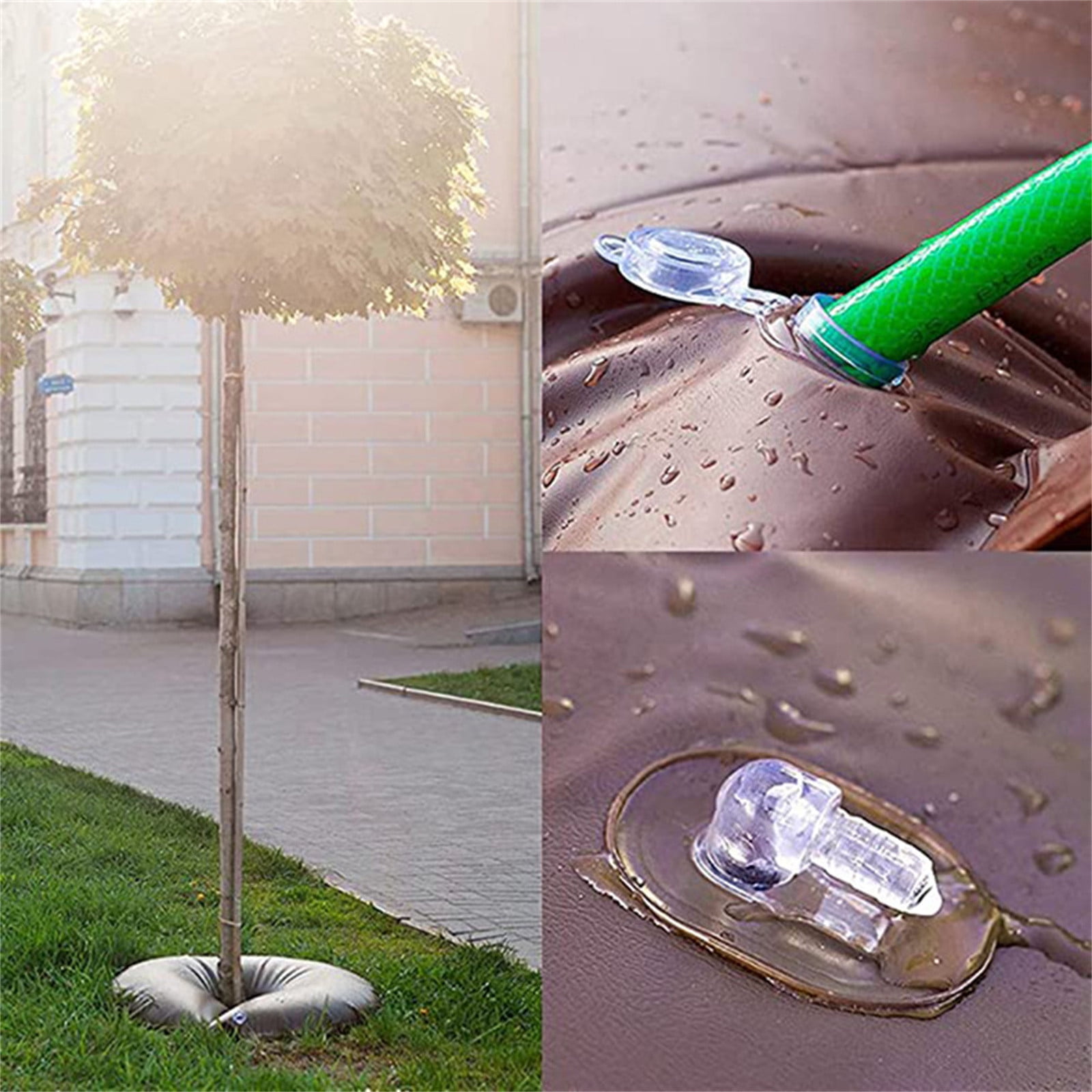JilgTeok 6 Pcs 15 Gallon Tree Watering Bag Garden Irrigation Drip Bags PVC Ring Anti Drought Landscaping Drip Irrigation Bags for Planting Gardening Trees and Shrubs