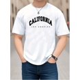thumbnail image 1 of Camisetas casuales de moda con estampado gráfico californiano, cómodas, de cuello redondo y manga corta para hombre, camisetas de verano., 1 of 6