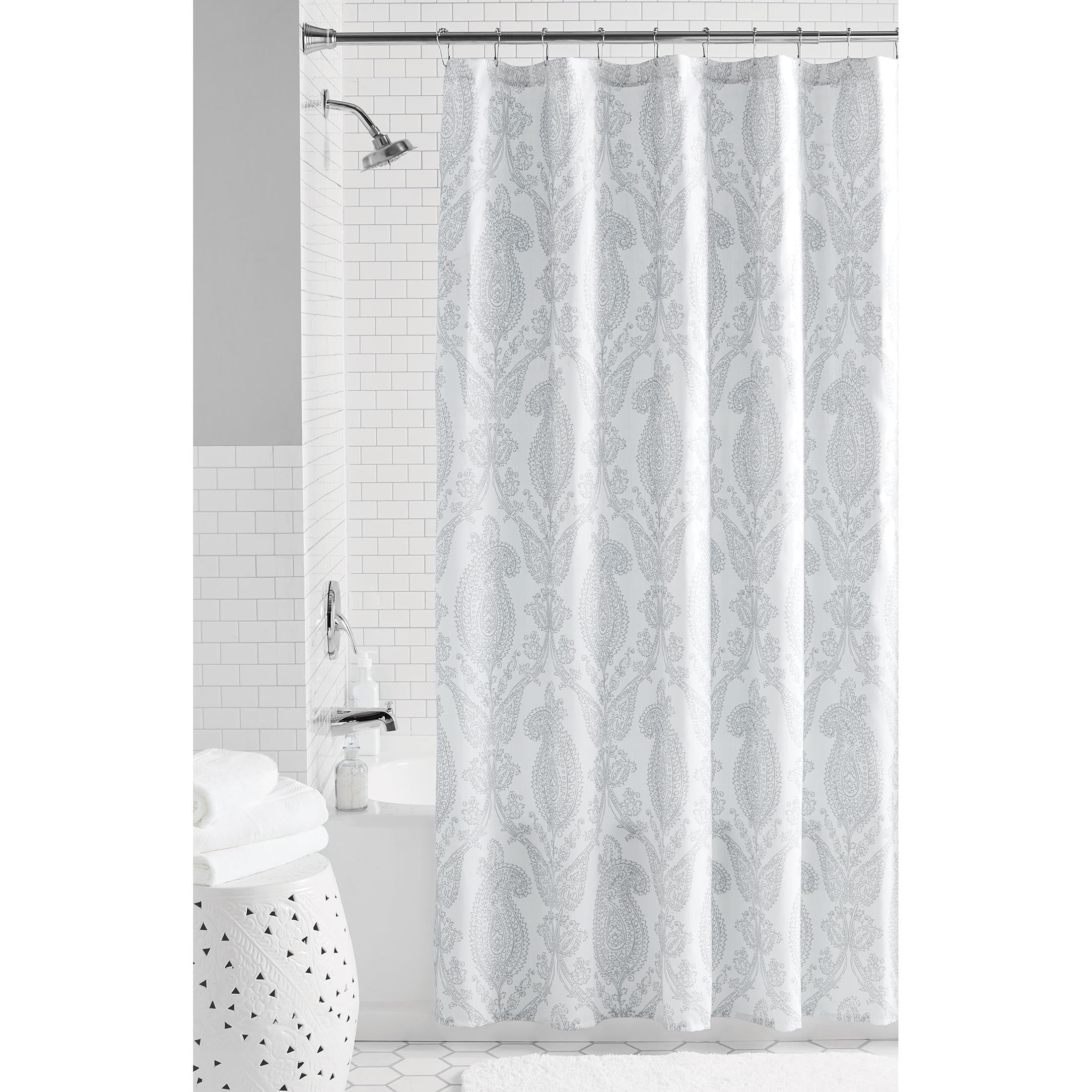 Pink/White PEVA Shower Curtain, 70