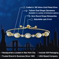 thumbnail image 2 of Gem Stone King 18K Yellow Gold Plated Silver Simulated White Opal and Moissanite Tennis Bracelet for Women | 5.00 Cttw | Gemstone October Birthstone | Oval Cabochon 7X5MM | Fully Adjustable 10 inch, 2 of 6