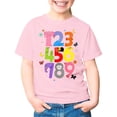 thumbnail image 3 of WOYY Short Sleeved Tee for Girls Summer Casual Digital Print O-Neck T Shirt, Sizes 3-14, 3 of 3