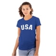 thumbnail image 3 of United States of America USA Patriot Womens Slim Fit Graphic Tee Brisco Brands X, 3 of 6