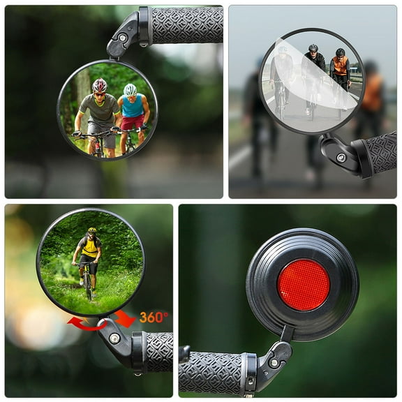 Phenofice Safe Bike Mirror 1Pack Bike Rearview Mirror 15X8.7X1Cm Assorted Color 360 Degrees Rotation Cycling