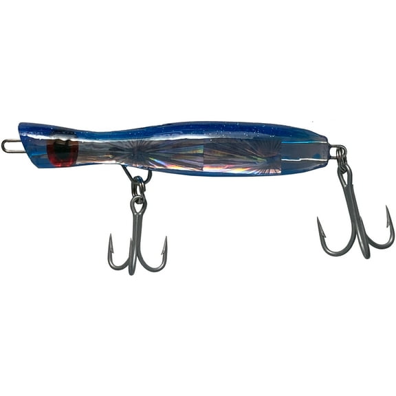Kaku World Record Auntie Sharon Fishing Lure, Blue and Black, Saltwater Hard Bait