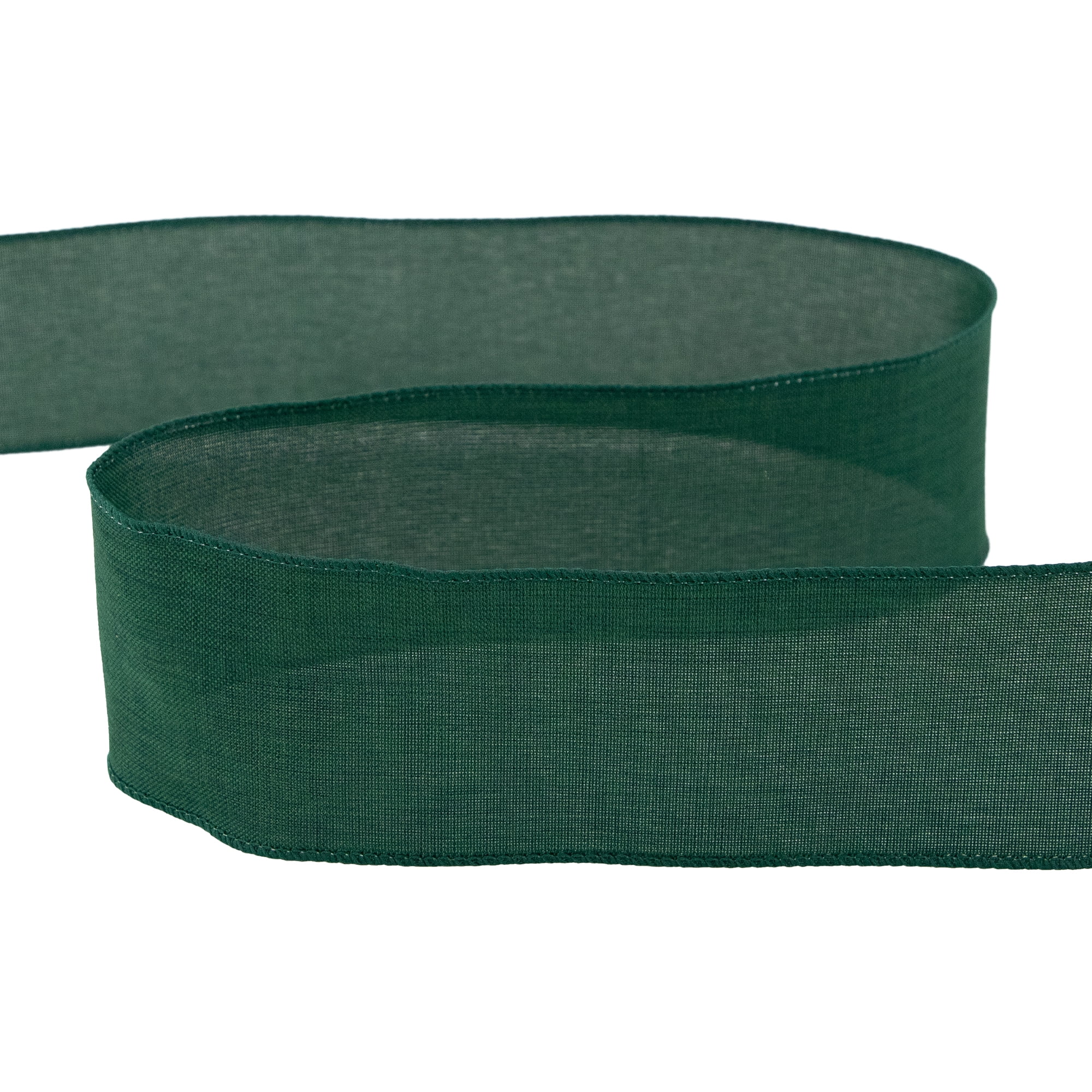 Northlight Solid Green Wired Edge Craft Christmas Ribbon 2.5 x 10 Yards - 2.5"