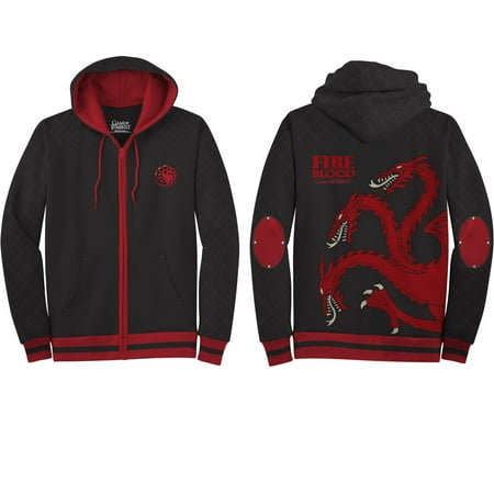 Isaac Morris Game Of Thrones Targaryen Embroidered Logo Zip Up