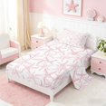 thumbnail image 2 of Manfei Watercolor Pink Starfish Twin Sheet Sets for Kids Girls, Kawaii Ocean Wildlife Bedding 3-Piece, 1 Flat Sheet, 1 Fitted Sheet and 1 Pillowcase, 2 of 6