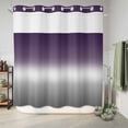 thumbnail image 6 of No Hook Shower Curtain with Built-in Rings - Purple Grey Gradient Washable Waterproof Fabric Bathroom Curtains for Hotel,Rentals, 72 X 72 Inch Long , Abstract Watercolors, 6 of 9