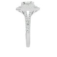 thumbnail image 4 of Unique Moments 2 Ct Lab Grown Split Shank Radiant Halo Diamond Engagement Ring 14K White Gold, 4 of 7