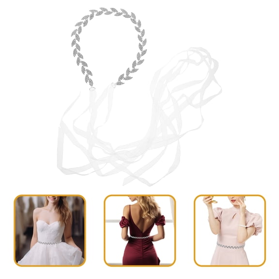 FONDOTIN Bridal Waist Belt For Wedding Dress With Rhinestone Adjustable Length 1Set Classic Women Dress Accessory