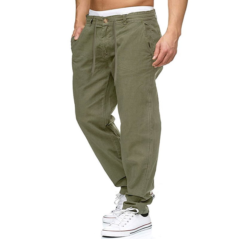 lightweight cotton cargo trousers mens
