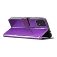 thumbnail image 7 of For Samsung A32 5G Case Bling Glitter Shiny Magnetic Closure Luxury PU Leather RFID Blocking Wallet Card Holder Hand Strap Folio Kickstand Flip Case Women Girls For Samsung Galaxy A32 5G, Purple, 7 of 7