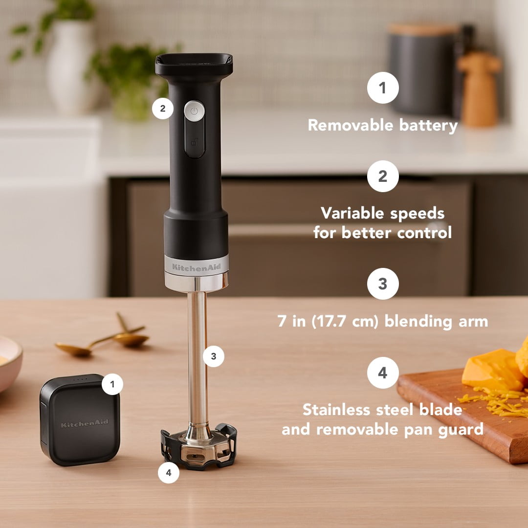Restored KitchenAid KitchenAid GoÂ® Cordless Hand Blender - battery sold (Refurbished)