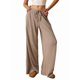 thumbnail image 1 of Pantalones Palazzo de Cintura Alta con Bolsillo y Pierna para Mujer, para Otoño e Invierno. Caqui L, 1 of 9