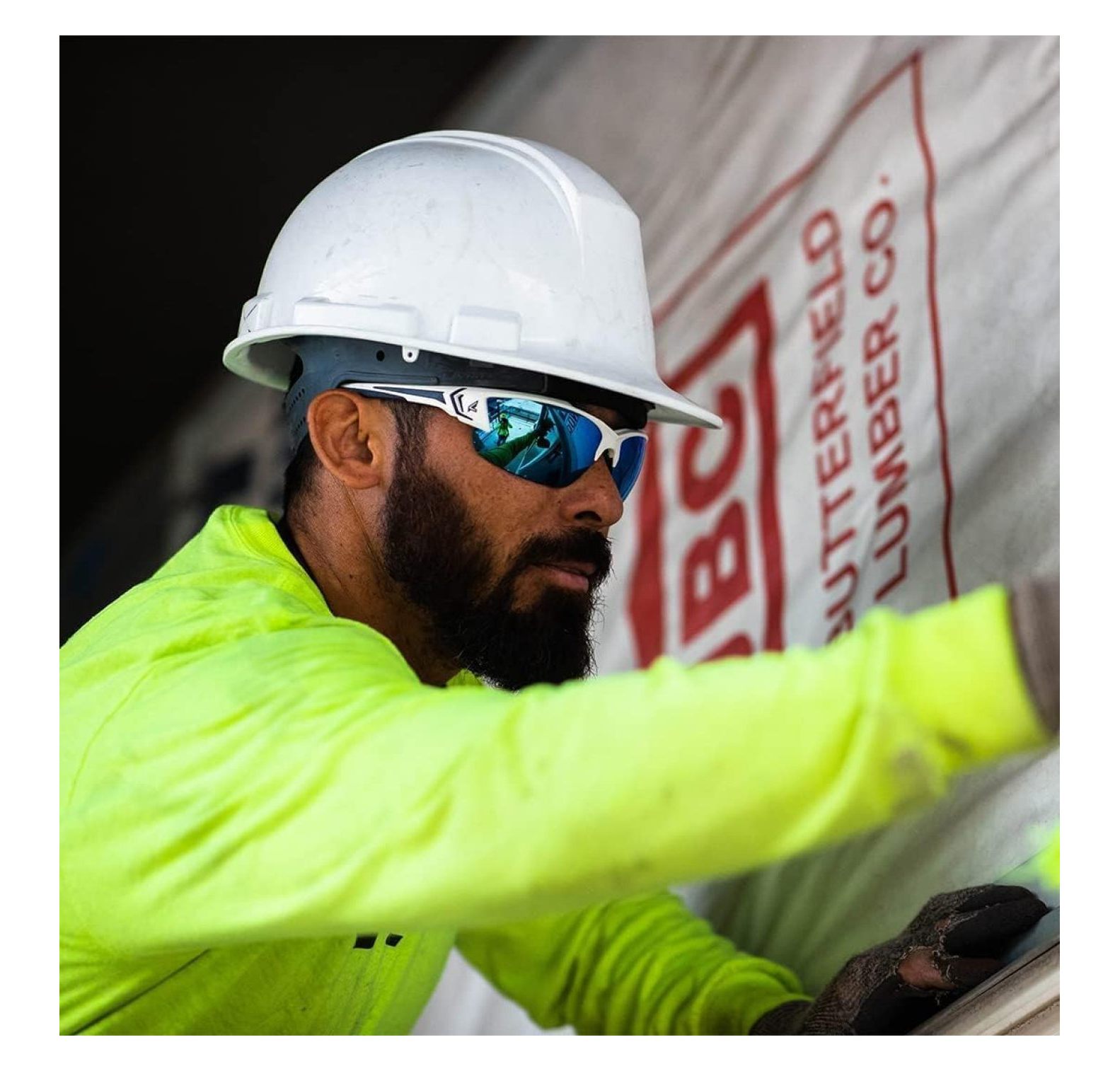 Khor G2 Z87 Safety Glasses for Men: Shatter Resistant Mens Sunglasses Polarized, Anti-Slip Flexible Frames, Nylon Lens Polarized Safety Glasses