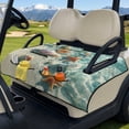 thumbnail image 3 of COEQINE Universal Golf Cart Seat Towel Blanket Covers for All Weather, Foldable Design with Handle, Fit for EZGO, Club Car and More 2-Seat Golf Carts, Beach Conch Starfish Seashell, 3 of 8