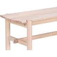 thumbnail image 5 of Solid Wood Bench, 55" Long Farmhouse Entryway Bench for Hallway, Dining Living Room, Kitchen Table, Bedroom, Entry Way Benches Seat for Indoor/Outdoor Use, Natural, 5 of 7