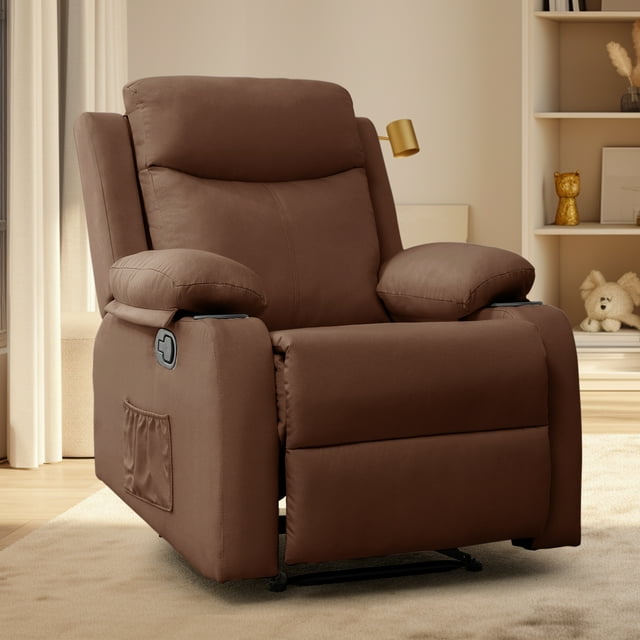 Korser Fauteuil Inclinable Manuel Petit pour Petits Espaces pour Salon, Brun