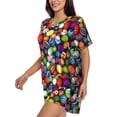 thumbnail image 2 of Lsque Easter Eggs2 Women's Short-Sleeved Pajama Set - 2 Piece Soft and Lightweight Sleepwear Set-X-Large, 2 of 9