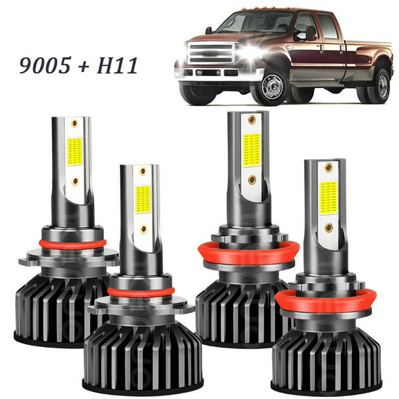 For 2015 2016 2017 2018 2019 Ford F150  LED Headlight High Low Beam Bulbs Combo