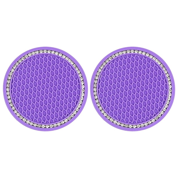 Cojín de silicona antideslizante para asiento de botella, alfombrilla de copa de diamante para coche, 2 uds. Wmkox8yii FHAKJF2511