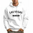 thumbnail image 2 of Men's 100% Cotton LAS VEGAS Hoodie 330g Thick Pocket Hood, 2 of 15