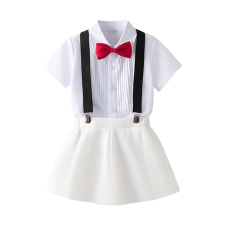 Makaor 4 Piece Sets for Girls Solid Color Summer Travel Outfits Trave Matching Set Short Sleeve Button down Shirts Skirt Beach Vacation Clothes
