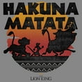 thumbnail image 2 of Boy's Lion King Hakuna Matata Sunset Circle  Performance Graphic Tee Charcoal Heather Small, 2 of 4