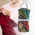 thumbnail image 6 of Organizer Storage Roll Practical Household Floral Sturdy for Knitting Set Crochet Hooks Set Organizer Knitting Storage Bag Leaf A, 6 of 9