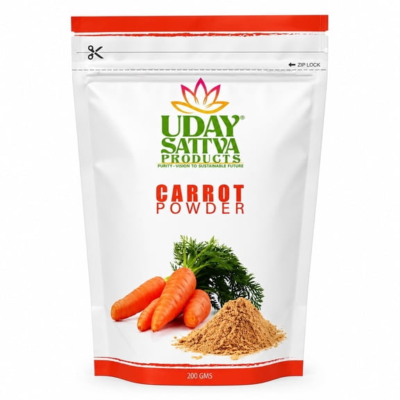 Uday Sattva Products Carrot Powder Organic, Non-GMO, Vegan, Gluten-Free, 1 Pack, 7.05oz