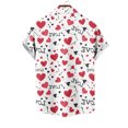 thumbnail image 3 of guisaled Valentines Day Shirt for Men, Short Sleeve Button Down Shirts Vacation Party Shirt heart Printed Hawaiian Beach Casual Shirts, 3 of 4