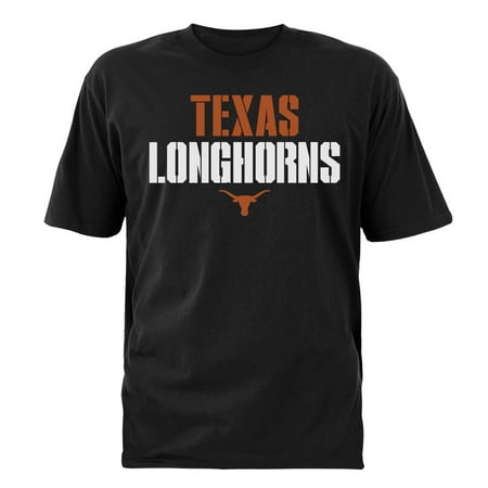 Texas Longhorns Tank - Men's Black Texas Longhorns Stencil Stack T-Shirt