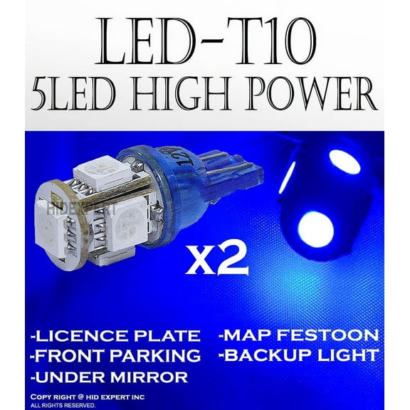 ICBEAMER x4 Hyper Blue T10 168 920 921 5LED Super Bright 5-SMD LED Bulbs
