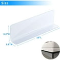 thumbnail image 4 of WHALE STORE 8 Packs Acrylic Couch Blocker, Transparent Under Bed Blocker 15.74" L x 3.14" H for Prevent Things from Getting Under The Furniture Comes with Strong Tape for Hard Surface Floors Only, 4 of 16