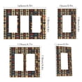 thumbnail image 2 of Yayeee Rocker Switch Wall Plate 3-Gang 6.5"x4.6" Home Decorative Outlet Cover, Beige Geometric, 2 of 6