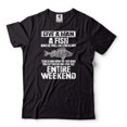 thumbnail image 2 of Fishing Joke Shirt Give Man A Fish Shirt Fishing Weekend Shirt Fishing Gift Ideas Fisherman Shirt (XX-Large Navy Blue), 2 of 6