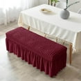 thumbnail image 2 of fastboy Housse de Banc Longue Protecteur de Meuble pour Salon Hôtel Décor Rouge Vin, 2 of 9