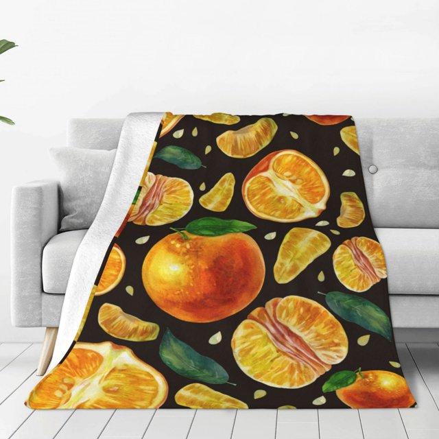 Balery Tangerine Manta de Felpa Suave y Acogedora – Cobija de Franela Aterciopelada para Cama, Lavable y Cálida para Sofá, Mascotas, Transpirable-50"x40"
